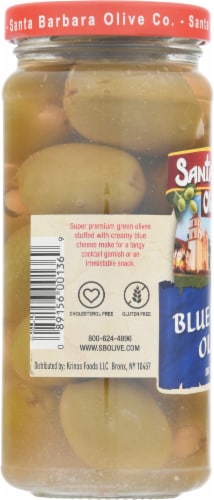 Santa Barbara Olive Co. Hand Stuffed Bleu Cheese Stuffed Olives Perspective: left