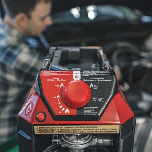 Mr. Heater 11,000 BTU Buddy FLEX Liquid Propane Portable Radiant Space Heater Perspective: left