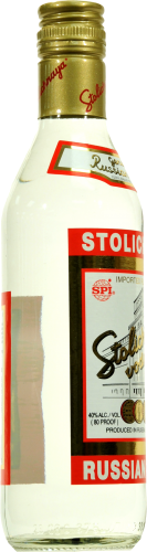 Stolichnaya Russian Vodka Perspective: left