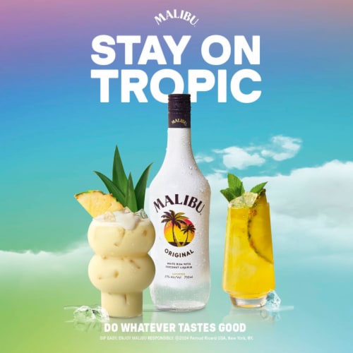 Malibu Original Coconut Rum Perspective: left