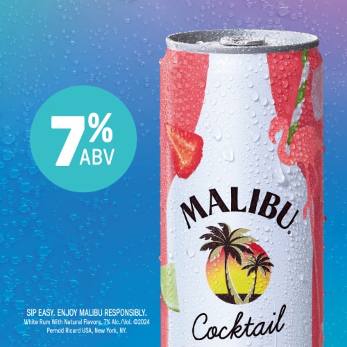 Malibu Pineapple & Coconut Pina Colada Cocktail Can Perspective: left