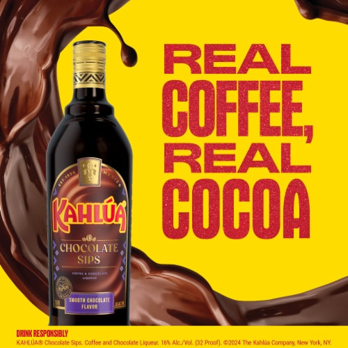 Kahlua Chocolate Sips Coffee Liqueur Perspective: left