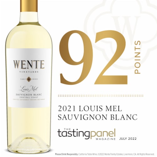 Wente Vineyards Louis Mel Sauvignon Blanc California White Wine Perspective: left