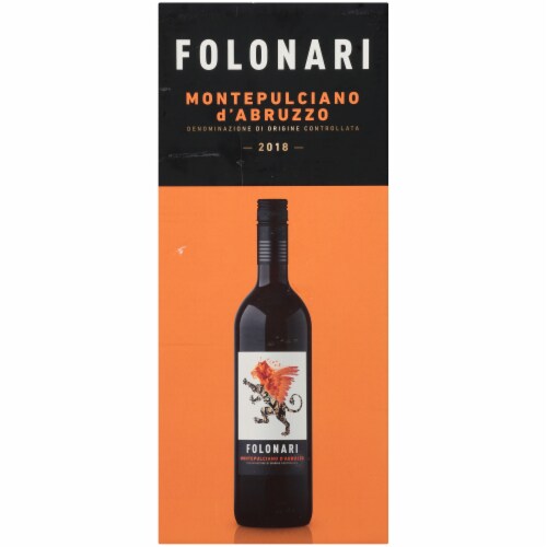 Folonari Montepulciano d'Abruzzo Red Wine Box Perspective: left