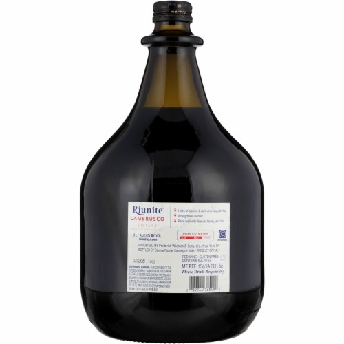 Riunite Lambrusco Italian Red Wine Perspective: left