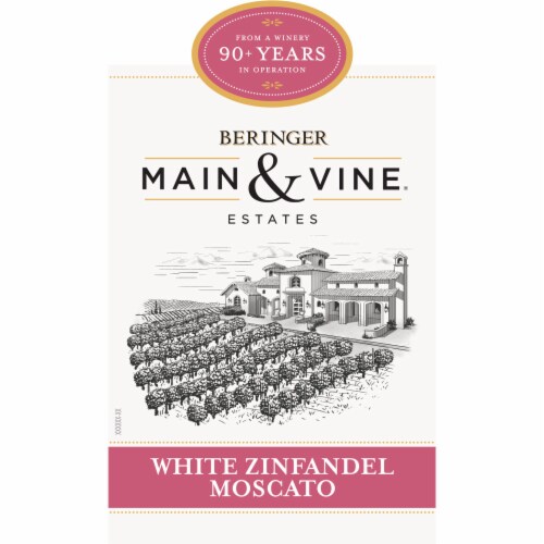 Beringer Main & Vine White Zinfandel/Moscato Blend California Rose Wine Perspective: left