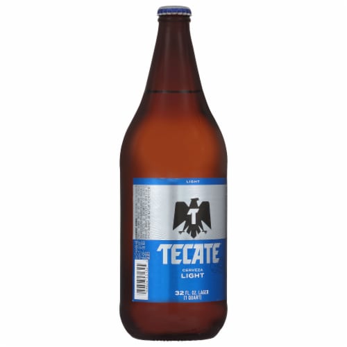 Tecate Light Mexican Lager Beer, Single 32 fl oz Bottle Perspective: left