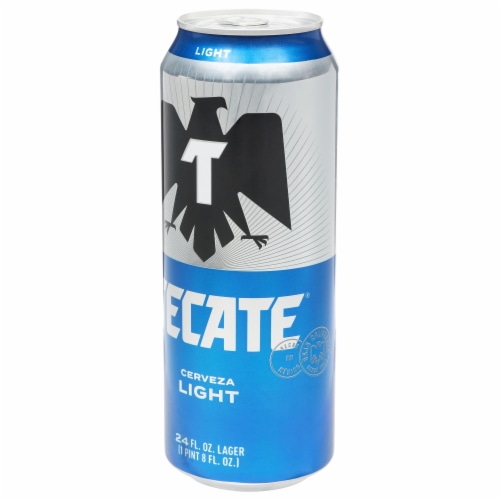 Tecate Light Mexican Lager Beer, Single 24 fl oz Can Perspective: left