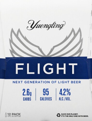 Yuengling® Flight Light Beer Perspective: left