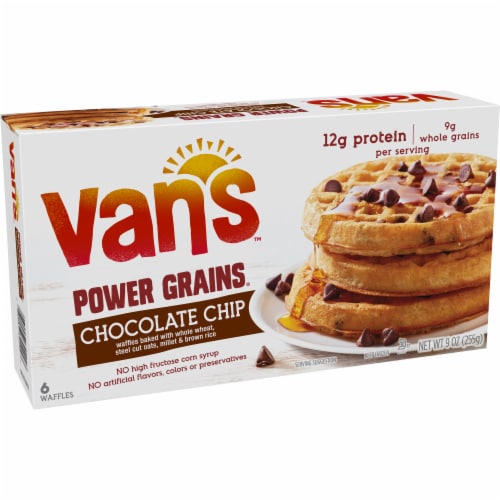 Van S Power Grains Chocolate Chip Waffles 6 Ct 9 Oz Fred Meyer