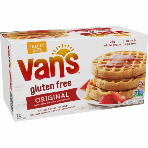 Van's Gluten Free Original Waffles Family Size 12 Count Perspective: left