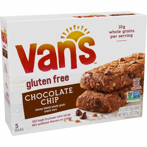Van's Gluten Free Chocolate Chip Chewy Snack Bars Perspective: left