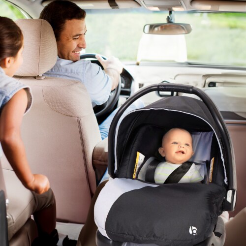 Baby Trend Ally Newborn Baby Infant Car Seat Travel System with Cover, Stormy Perspective: left