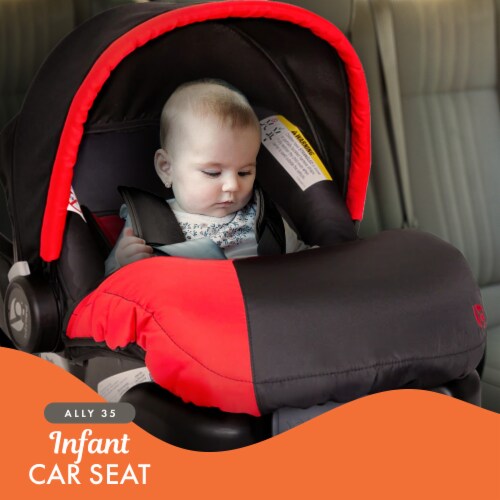 Baby Trend Ally Newborn Baby Infant Car Seat Travel System with Cover, Mars Red Perspective: left