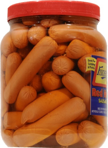 Fischer's Red Hots Sausage Perspective: left
