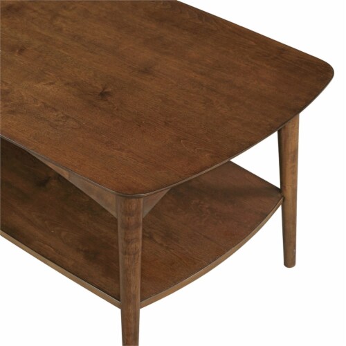 Copenhagen Engineered Wood Coffee Table in Walnut Finish Perspective: left
