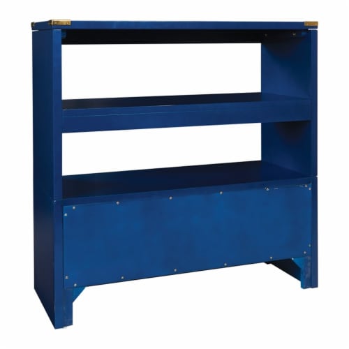 Wellington 36  Bookcase in Lapis Blue Engineered Wood Perspective: left
