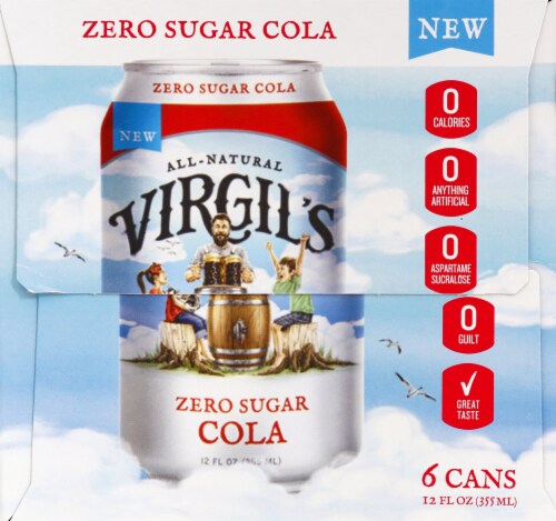 Virgil's Zero Sugar Cola Perspective: left