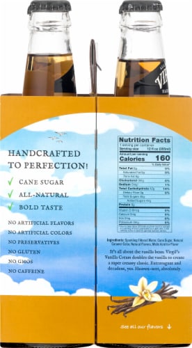 Virgil's® Micro-Brewed Cream Soda Bottles Perspective: left