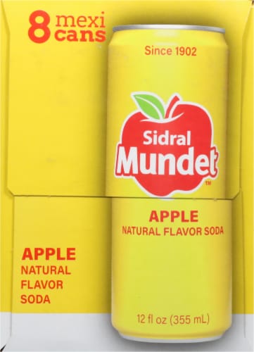 Sidral Mundet Apple Soda Cans Perspective: left