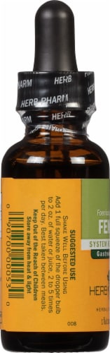 Herb Pharm Mature Seed Fennel System Restoration Herbal Supplement Perspective: left