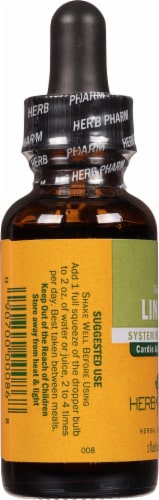 Herb Pharm Linden Liquid Herbal Supplement Perspective: left