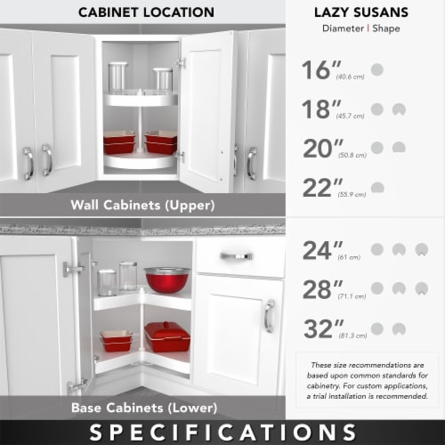 Rev A Shelf 32 Kidney Shaped Lazy Susan Corner Wall Cabinet Two Shelf 6472 32 11 52 32 Fry s Food Stores