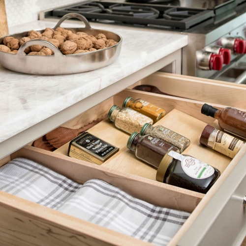 Rev-A-Shelf 36 Inch Kitchen Drawer Organizer Insert Spice Rack 3-Tier, 4SDI-36-1 Perspective: left