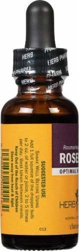 Herb Pharm Rosemary Optimal Well-Being Herbal Supplement Perspective: left