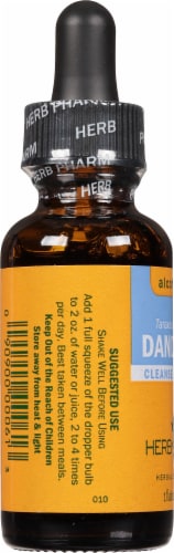 Herb Pharm Dandelion Alcohol Free Herbal Supplement Perspective: left