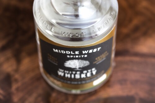 Middle West Spirits White Rye Whiskey Perspective: left