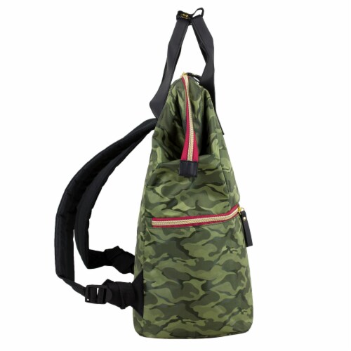 Bodhi Double Handle Tote Backpack - Green Camo Perspective: left