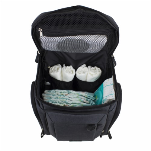 Bodhi Baby Wooster St. Diaper Backpack - Black Chambray Perspective: left