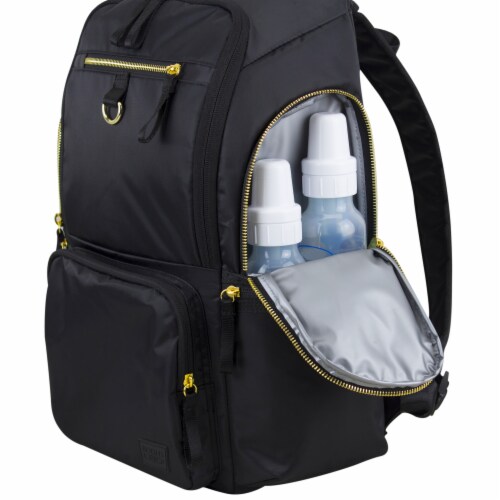 Bodhi Baby Lafayette Street Diaper Backpack - Black Perspective: left