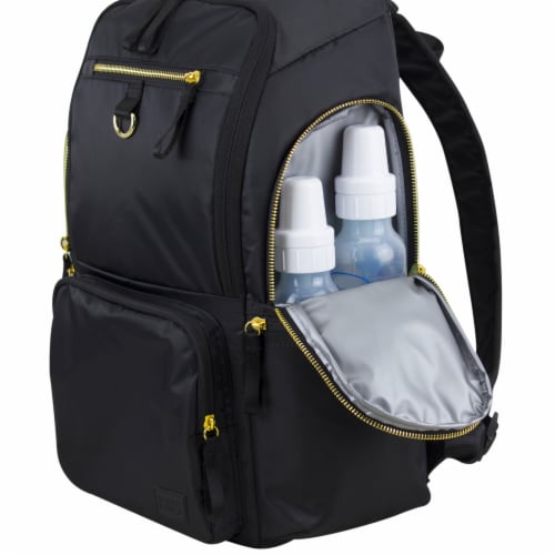 Bodhi Baby Lafayette Street Diaper Backpack - Black Perspective: left