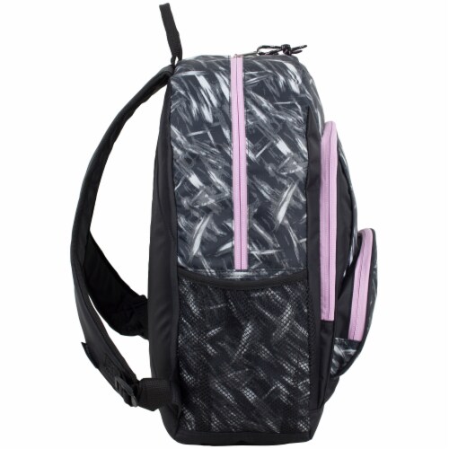 Fuel Triple Decker Backpack - Black/White/Lavender Perspective: left