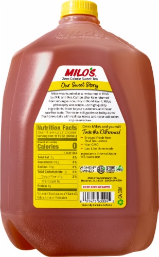 Milo's® Sweet Iced Tea Carton Perspective: left