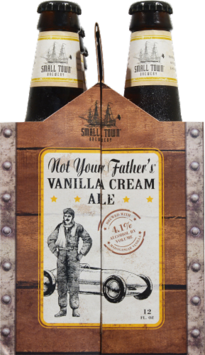 Small Town Brewery Not Your Fathers Vanilla Cream Ale Craft Beer Perspective: left