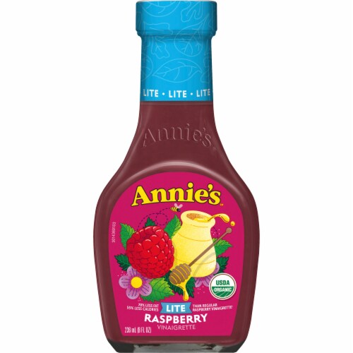 Annie's Organic Lite Raspberry Vinaigrette Dressing Perspective: left