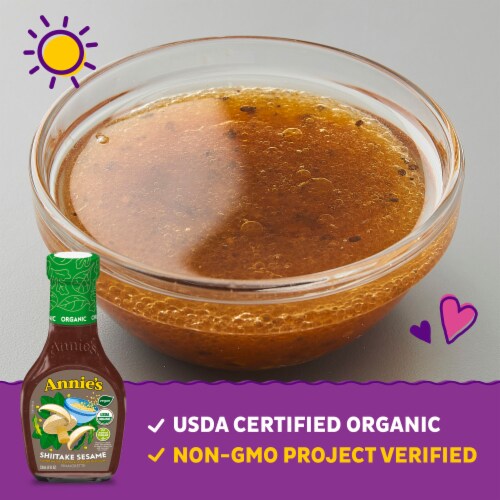 Annie's™ Organic Vegan Shiitake Sesame Vinaigrette Salad Dressing Perspective: left