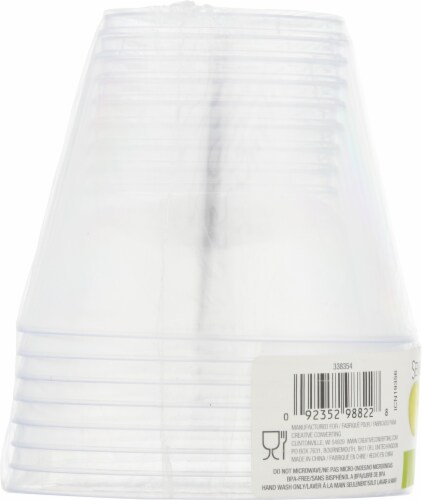 9oz Clear Plastic Tumbler Perspective: left