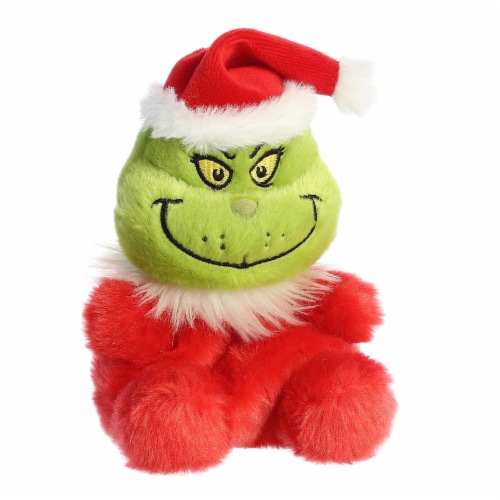 Aurora Mini Red Dr. Seuss Palm Pals 5 inch Santa Grinch Whimsical Stuffed Animal Perspective: left