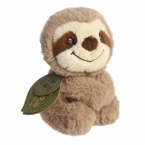 ebba Small Brown Eco ebba 6inches Silas Sloth Rattle Eco-Friendly Baby Stuffed Animal, One Size ...