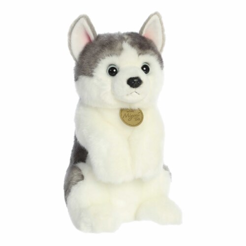 Aurora Medium White Miyoni Tots Sitting Pretty 10 inch Husky Pup Adorable Stuffed Animal, One ...