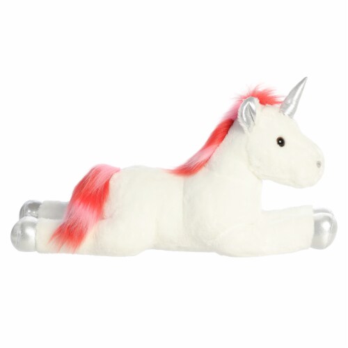 Aurora Large White Super Flopsie 27 inch Velvet Swirls Unicorn Adorable ...