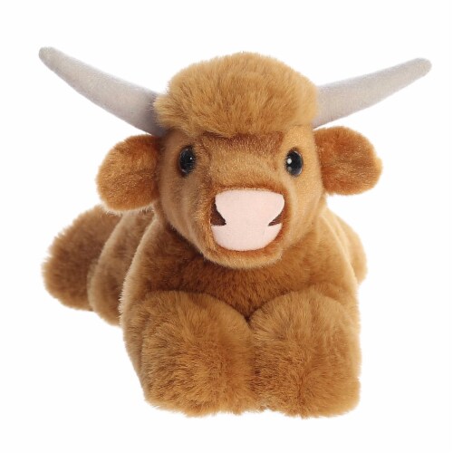 Aurora Small Brown Mini Flopsie 8inches Highland Cow Adorable Stuffed ...