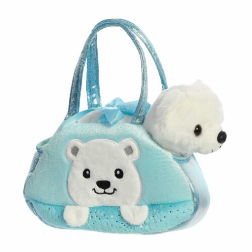 Aurora Small Multicolor Fancy Pals 7inches Peek-A-Boo Polar Bear Fashionable Stuffed Animal, One ...