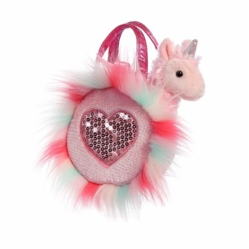 Aurora Small Pink Fancy Pals 5.5 inch Sparkle Heart Pink Llamacorn ...