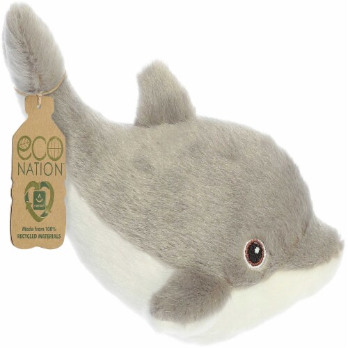 Aurora Mini Gray Eco Nation 5 inch Dolphin Eco-Friendly Stuffed Animal ...