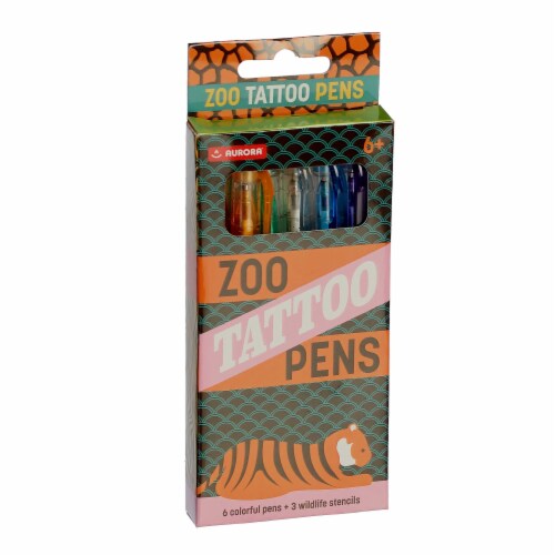 Aurora Toys Small Multicolor Zoo Tattoo Pens Engaging Toy, One Size ...